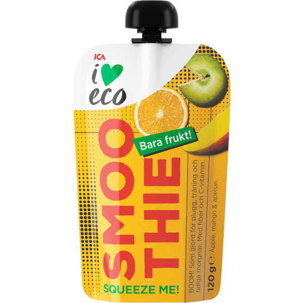 ICA I Love Eco Smoothie Squeeze Äpple/Mango/Apelsin