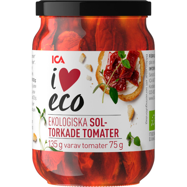 ICA I Love Eco Soltorkade Tomater Ekologiska