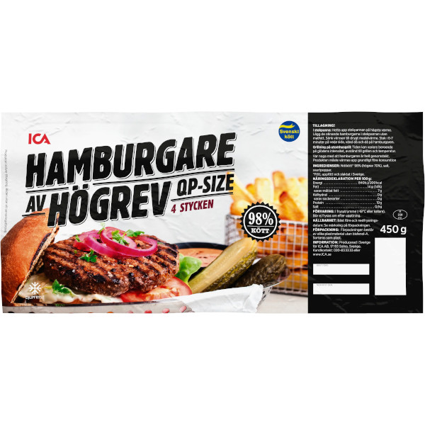 ICA Hamburgare Högrev QP-Size
