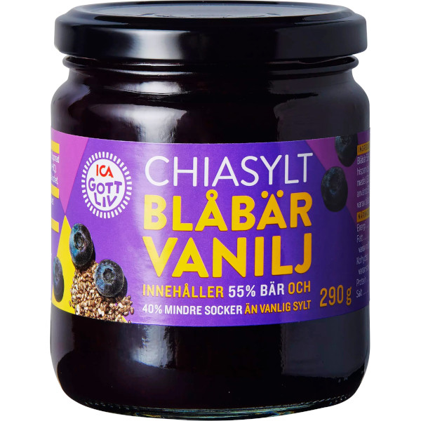 ICA Gott Liv Chiasylt Blåbär & Vanilj