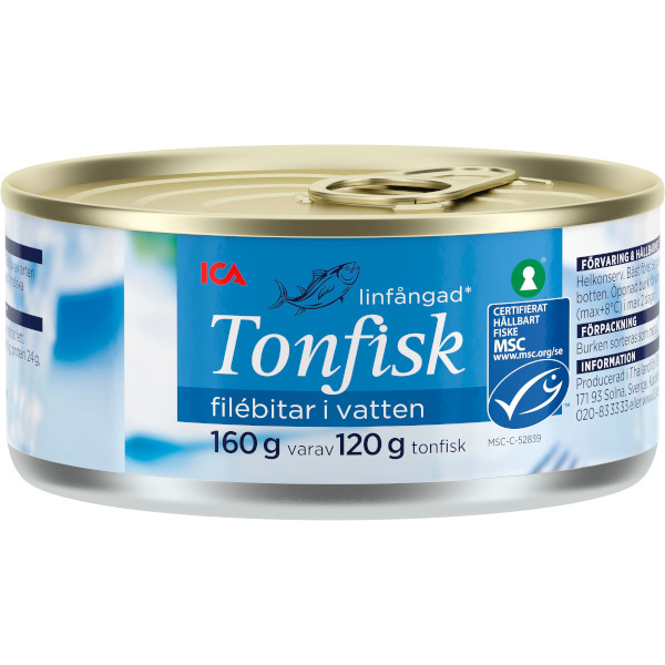 ICA Tonfisk Filébitar Vatten