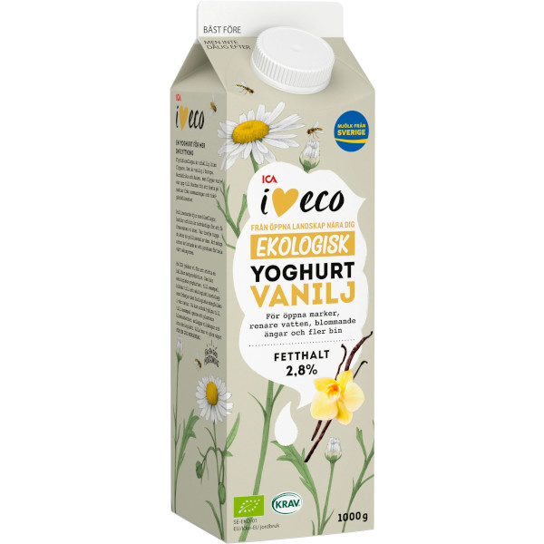 ICA I Love Eco Yoghurt Vanilj Ekologisk