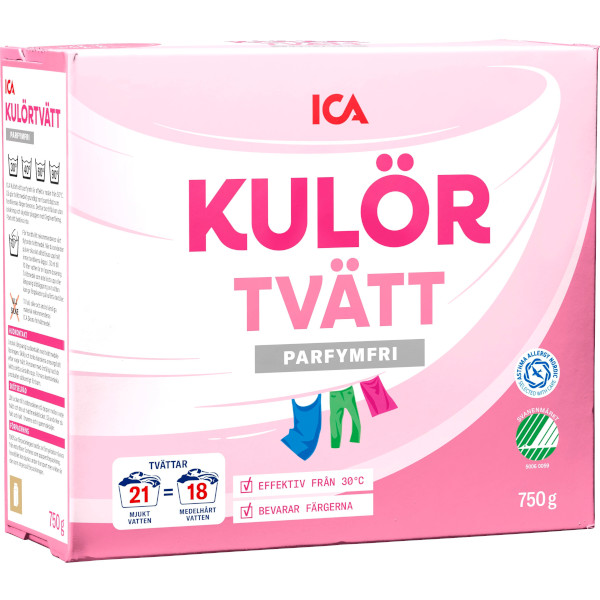 ICA Tvättmedel Kulörtvätt Parfymfri