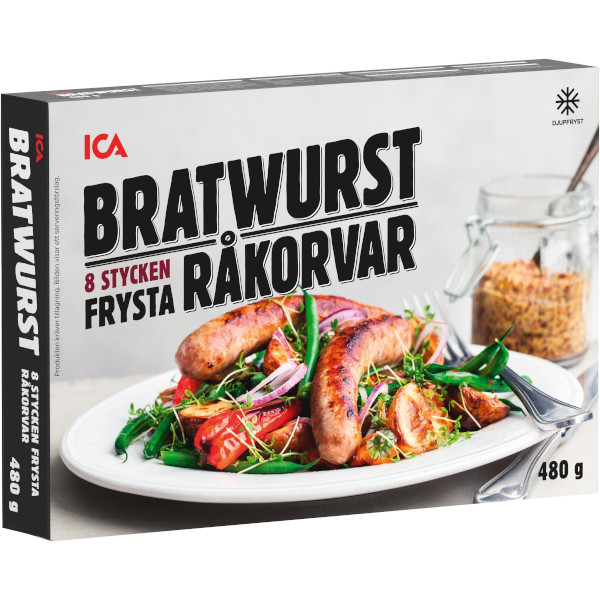 ICA Råkorvar Bratwurst