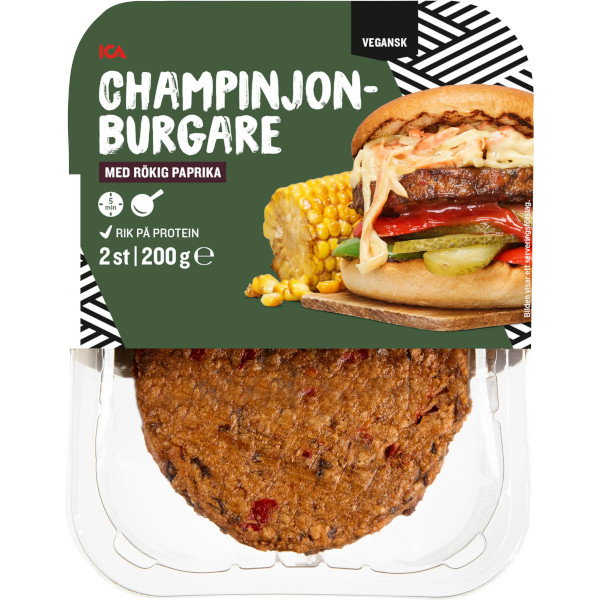 ICA Gott Liv Champinjonburgare Rökig Paprika
