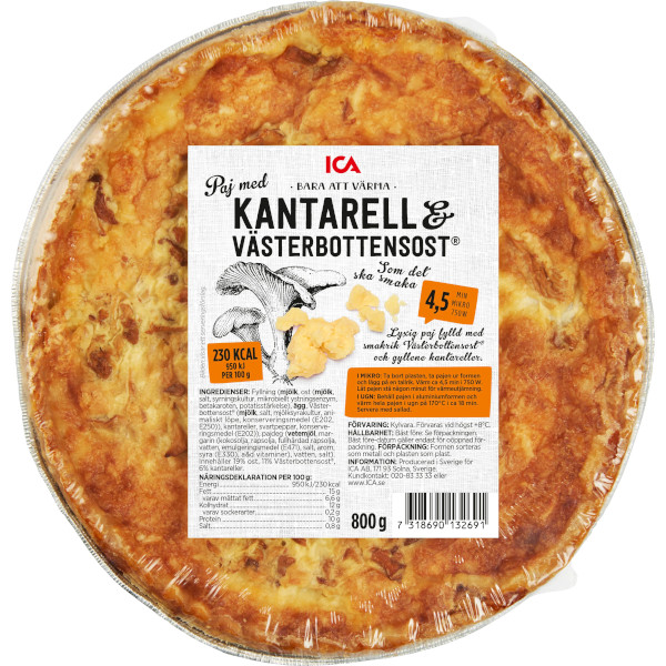 ICA Paj Kantarell & Västerbottensost