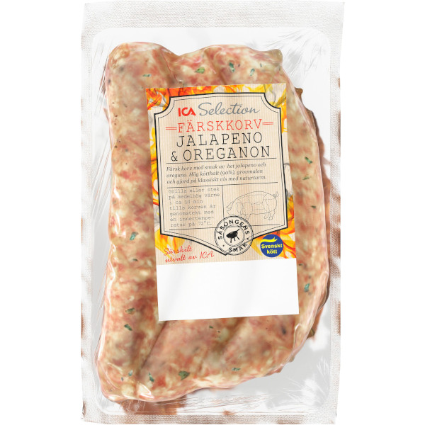 ICA Selection Färskkorv Jalapeño & Oregano