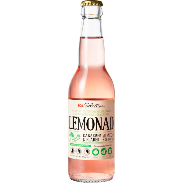 ICA Selection Lemonad Kolsyrad Rabarber & Fläder