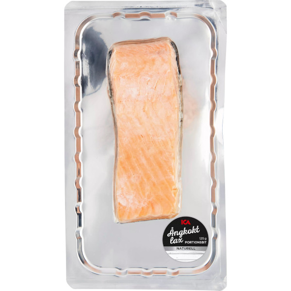 ICA Ångkokt Lax Naturell Portionsbit