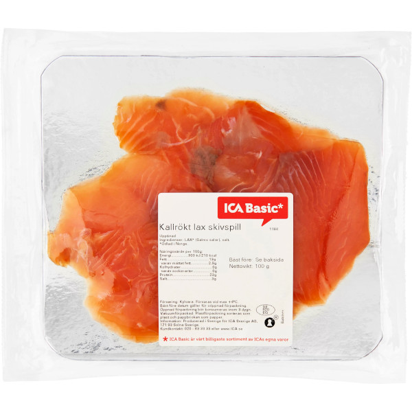 ICA Basic Lax Kallrökt Skivspill