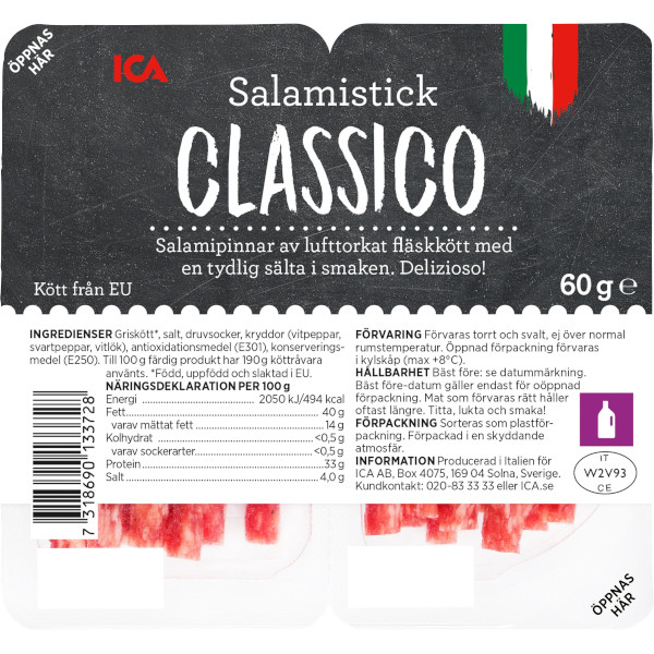 ICA Salamistick Classico