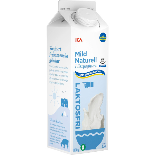 ICA Lättyoghurt Mild Naturell Laktosfri