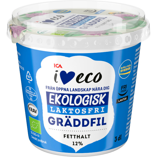 ICA I Love Eco Gräddfil Ekologisk Laktosfri