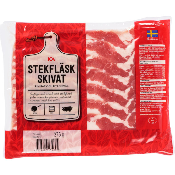 ICA Stekfläsk Skivat Rimmat