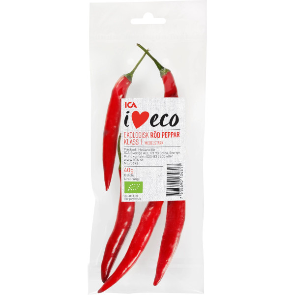 ICA I Love Eco Peppar Röd Ekologisk