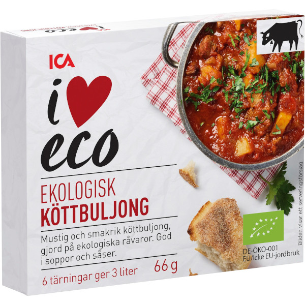 ICA I Love Eco Köttbuljong Tärningar Ekologisk