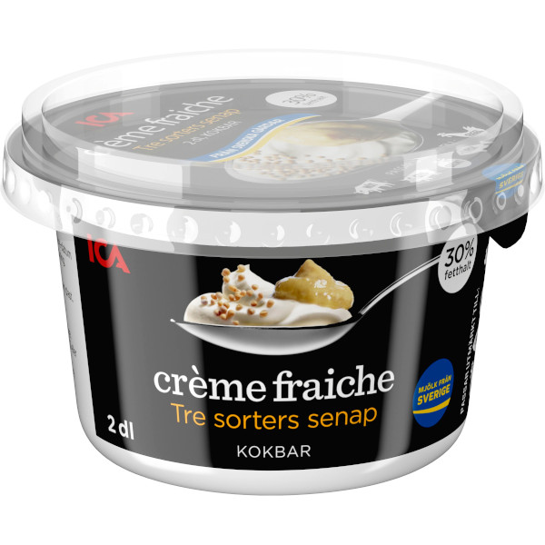 ICA Crème Fraiche Tre Sorters Senap