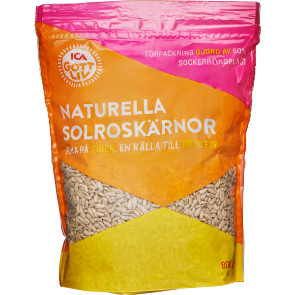ICA Gott Liv Solroskärnor Naturella Ekologiska