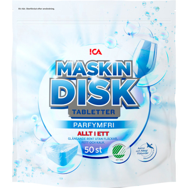 ICA Maskindisktabletter Allt I Ett Parfymfri