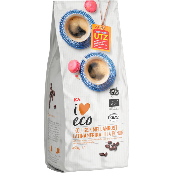 ICA I Love Eco Kaffebönor Mellanrost Latinamerika Ekologiska
