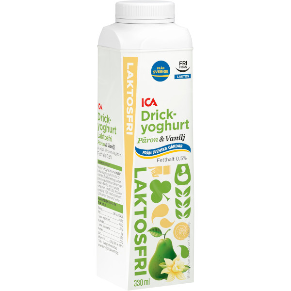 ICA Drickyoghurt Päron & Vanilj Laktosfri