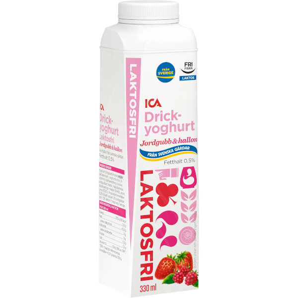 ICA Drickyoghurt Jordgubb & Smultron Laktosfri