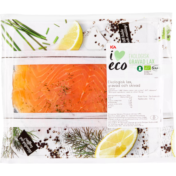 ICA I Love Eco Lax Gravad Skivad Ekologisk