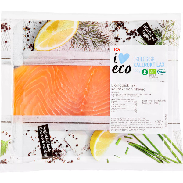 ICA I Love Eco Lax Kallrökt Skivad Ekologisk