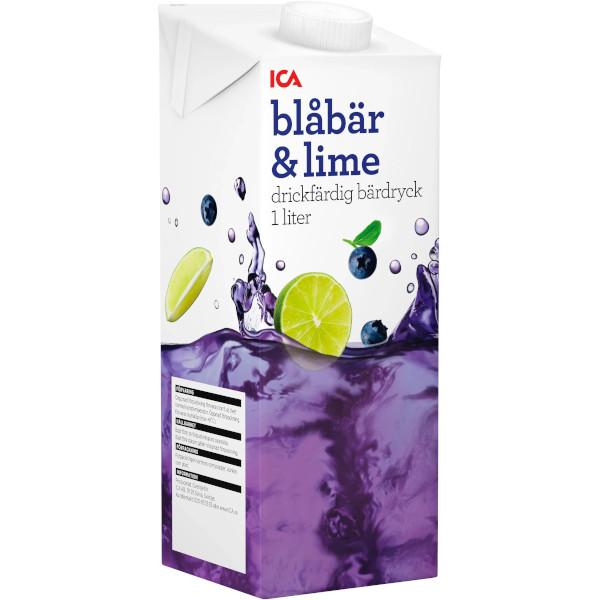 ICA Bärdryck Blåbär & Lime