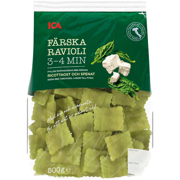 ICA Ravioli Ricottaost & Spenat