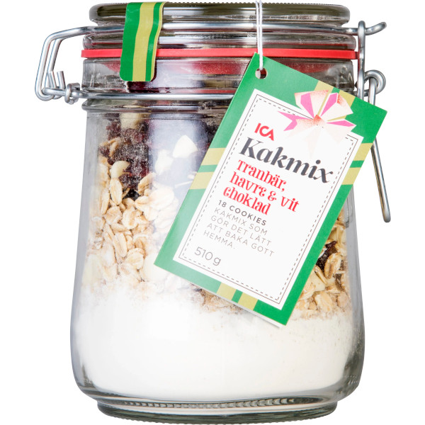 ICA Kakmix Cookies Tranbär/Havre/Vit Choklad