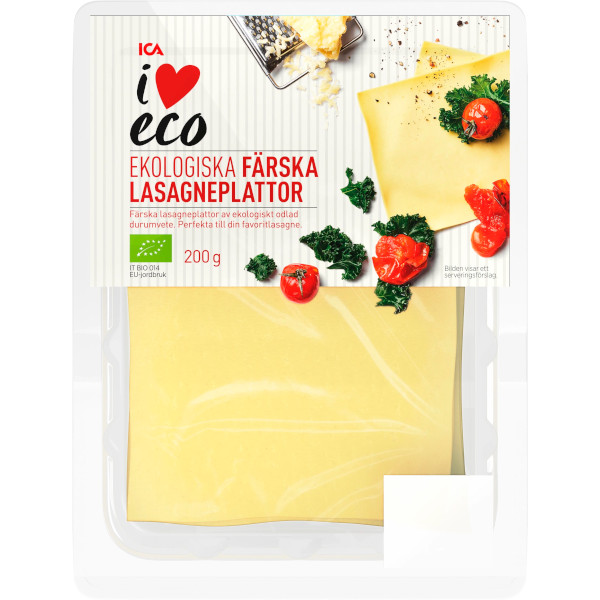 ICA I Love Eco Lasagneplattor Ekologiska