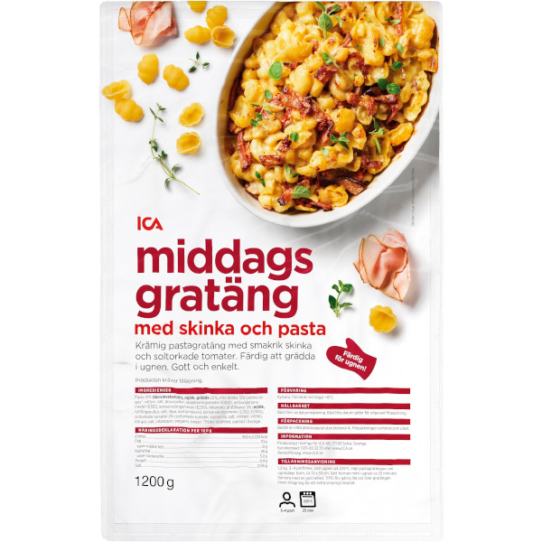 ICA Middagsgratäng Skinka & Pasta