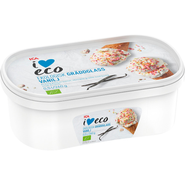 ICA I Love Eco Gräddglass Vanilj Ekologisk