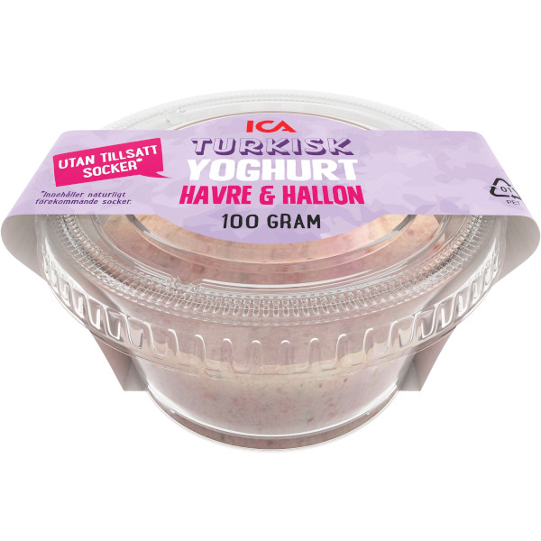 ICA Turkisk Yoghurt Havre & Hallon