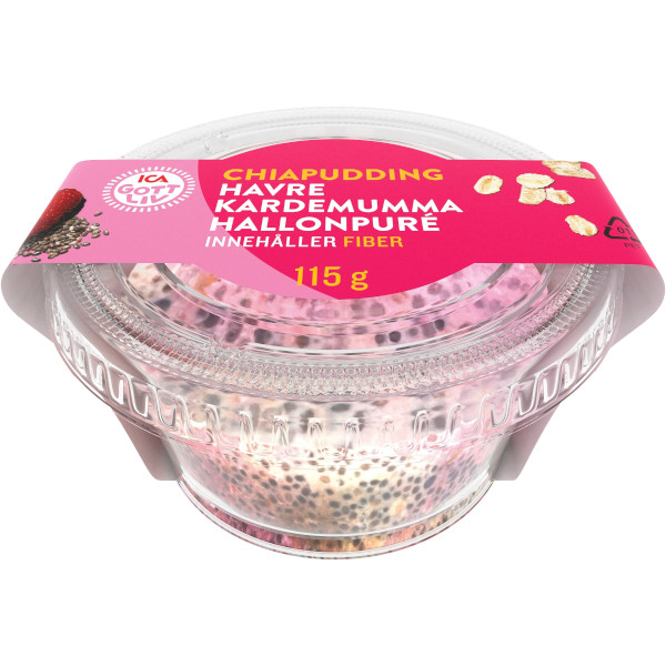 ICA Gott Liv Chiapudding Havre/Kardemumma/Hallonpuré
