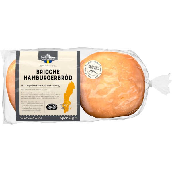 ICA Selection Hamburgerbröd Brioche