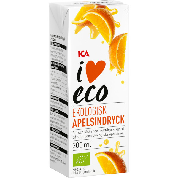 ICA I Love Eco Apelsindryck Ekologisk