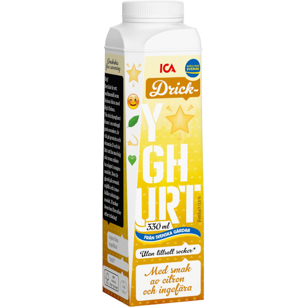 ICA Drickyoghurt Citron/Ingefära UTS