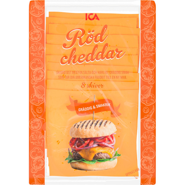 ICA Hamburgerost Röd Cheddar