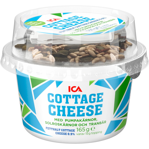 ICA Cottage Cheese & Pumpakärnor/Solroskärnor/Tranbär