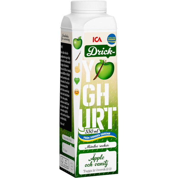 ICA Drickyoghurt Äpple & Vanilj