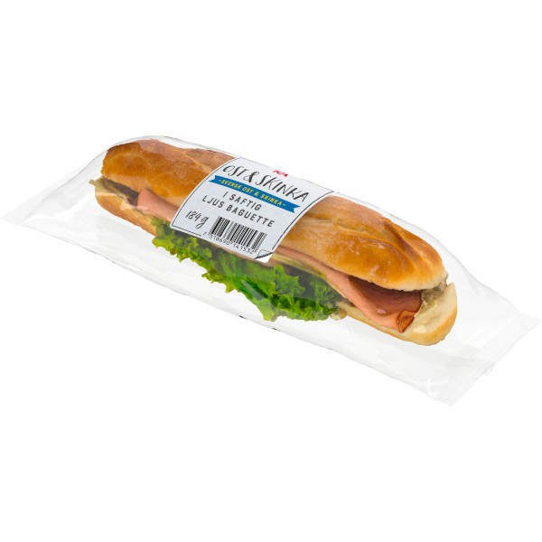 ICA Ljus Baguette Ost & Skinka