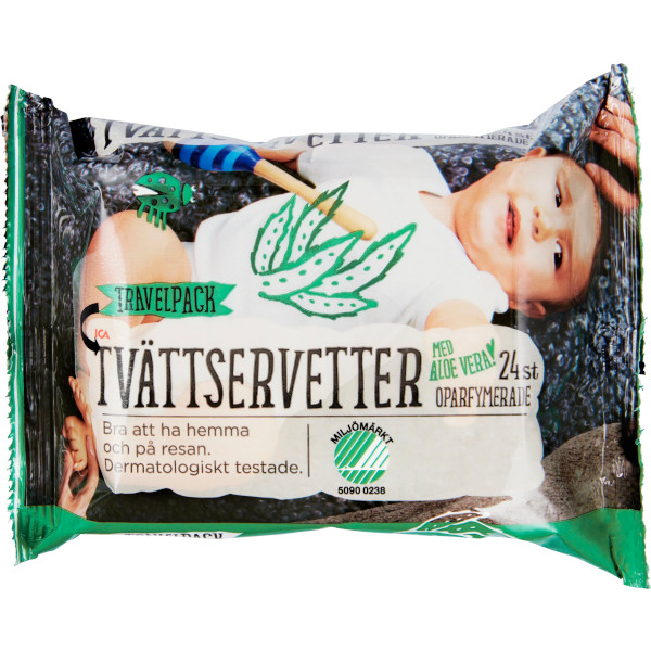 ICA Tvättservetter Oparfymerade