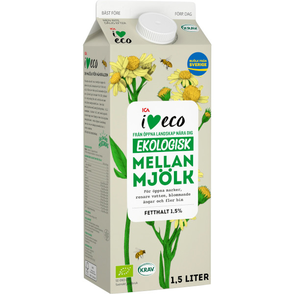 ICA I Love Eco Mellanmjölk Ekologisk