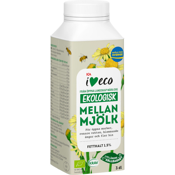 ICA I Love Eco Mellanmjölk Ekologisk