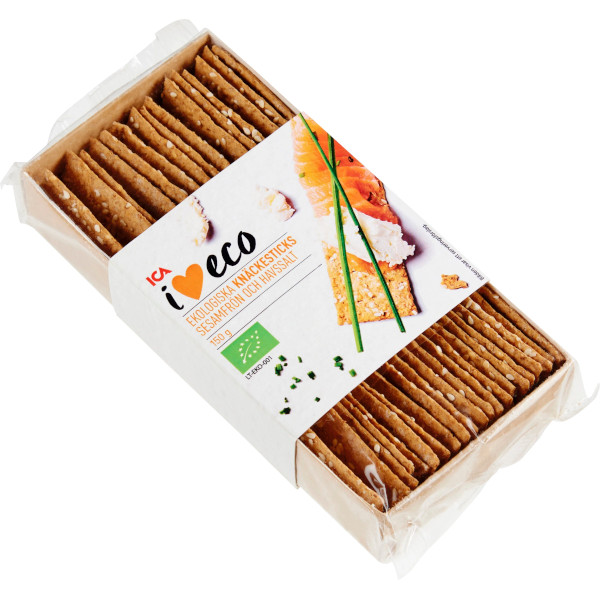 ICA I Love Eco Knäckesticks Sesamfrön/Havssalt Ekologiska