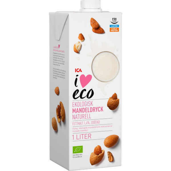 ICA I Love Eco Mandeldryck Naturell Ekologisk
