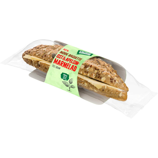 ICA Mörk Baguette Ost & Apelsinmarmelad