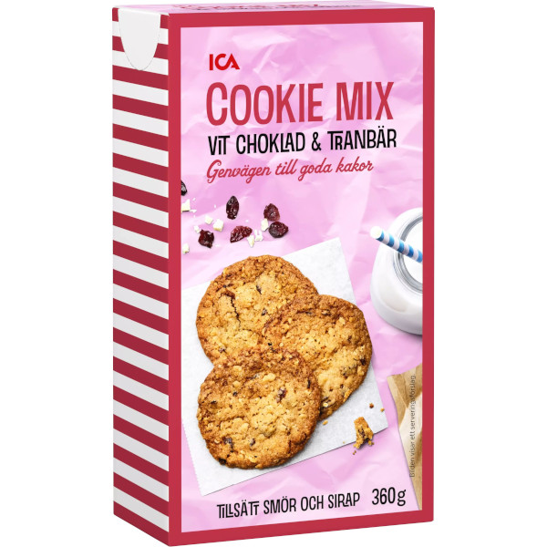 ICA Cookie Mix Vit Choklad & Tranbär